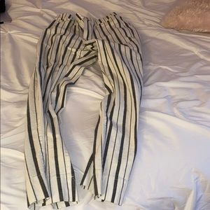 Blue and white striped pants, brandy Melville